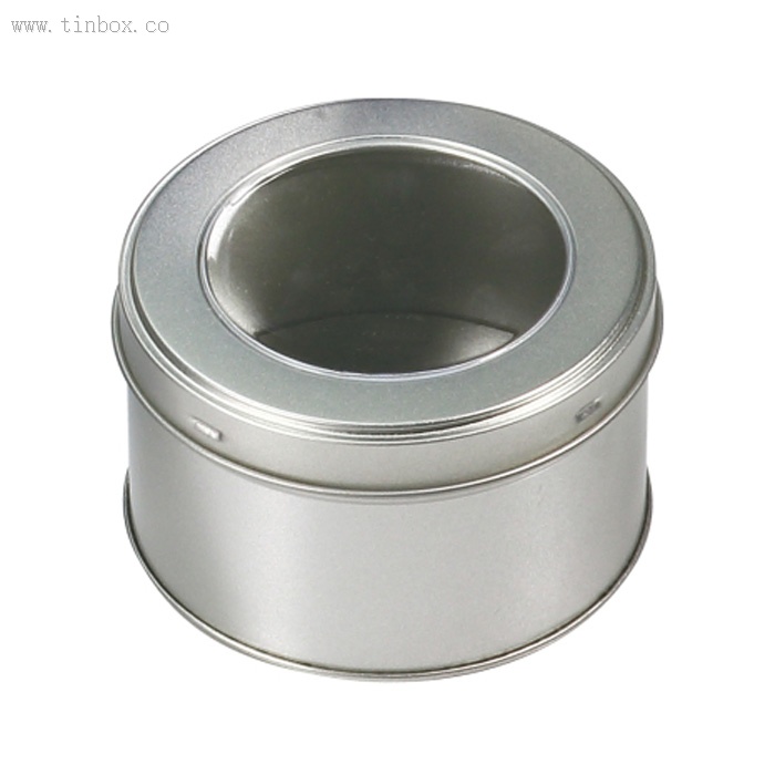 small tins with clear lids