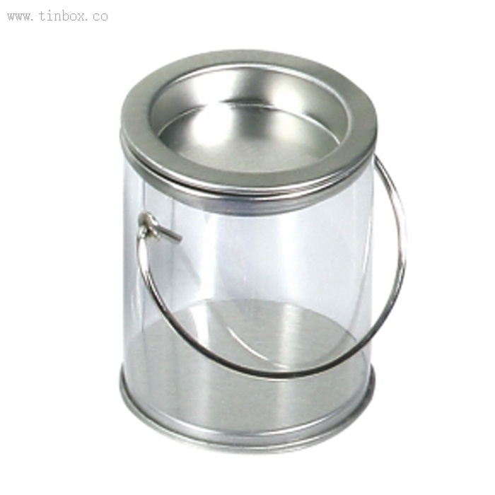 round tin with clear lid