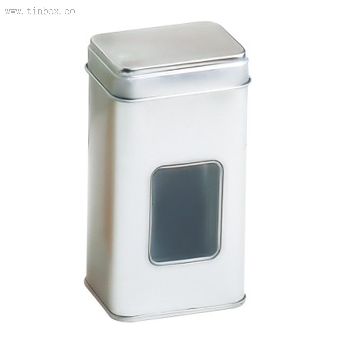 rectangular metal tin containers