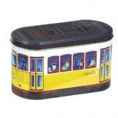 bus shaped chocolate tin box