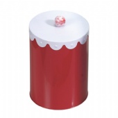 round coffee tin box with handle