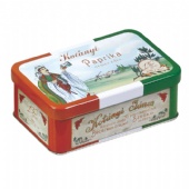 hinged rectangular coffee tin box