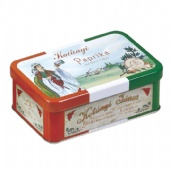 hinged tea tin box