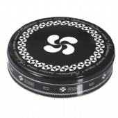 round biscuit storage tin box