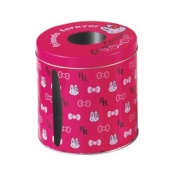 cute round tissue tin box