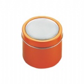 clear window Round mini candle tin box