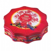 premium flower shaped candy tin box