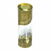 Clear Plastic Packaging Tube with Tinplate lid and bottom