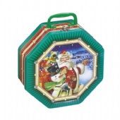 Christmas Octagonal Tin Box