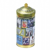 domed lid round candy tin box