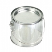 Clear Paint Can, PVC Bucket, Clear Pails, PVC and PET Tin Can Buckets