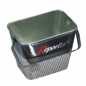 rectangular tin candy storage bucket