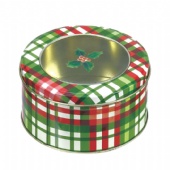 window round chocolate tin box for Christmas