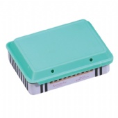 rectangular tin box with Push and pull plastic lid