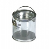 Clear Pail With Tin Lid and bottom