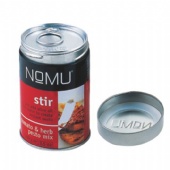 round Spice Tin Box with ease open end