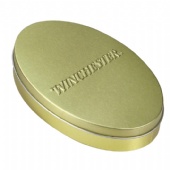 Oval Small Gift Packaging Tin Box Storage Containers Promotions With 3d Embossing