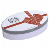 Wedding Holiday Cake Tin Box Oval Shaped For Chocolate Packaging