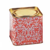 Metal Square Plain Silver Tea Tin Containers Packaging With Inner Lid