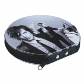 Round CD Tin Case With Zipper