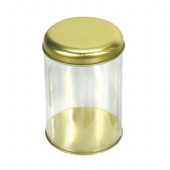 round cigarette tin box with PVC side